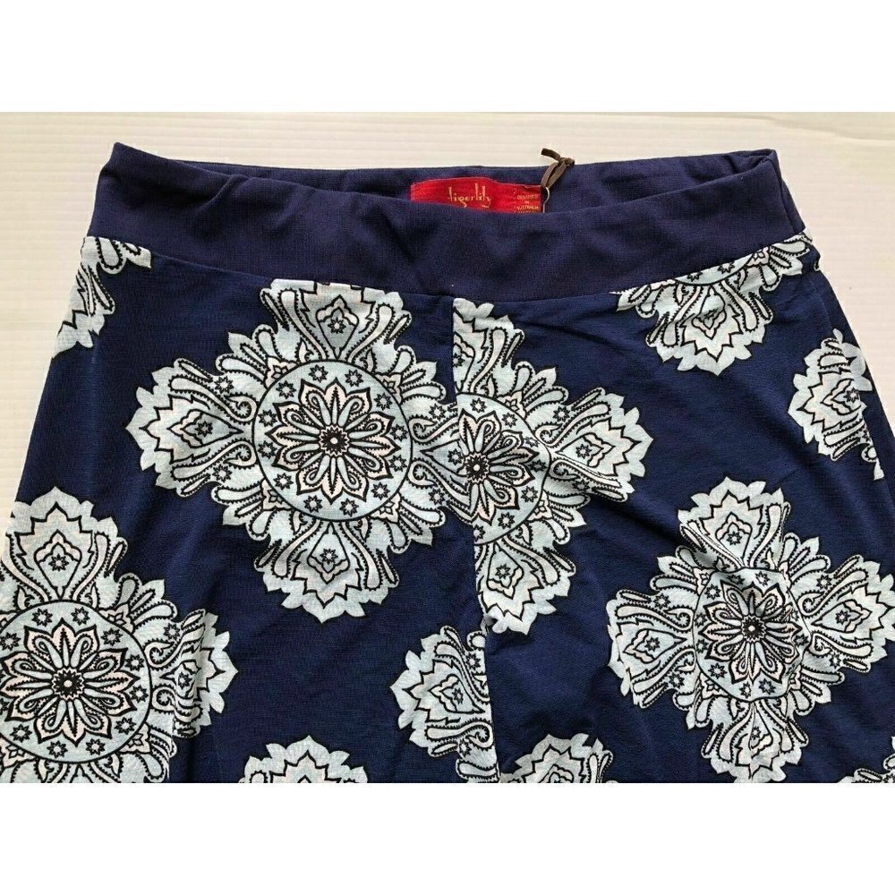 Tigerlily Blue Indigo Wide Leg Printed Pants - Picture 8 of 11